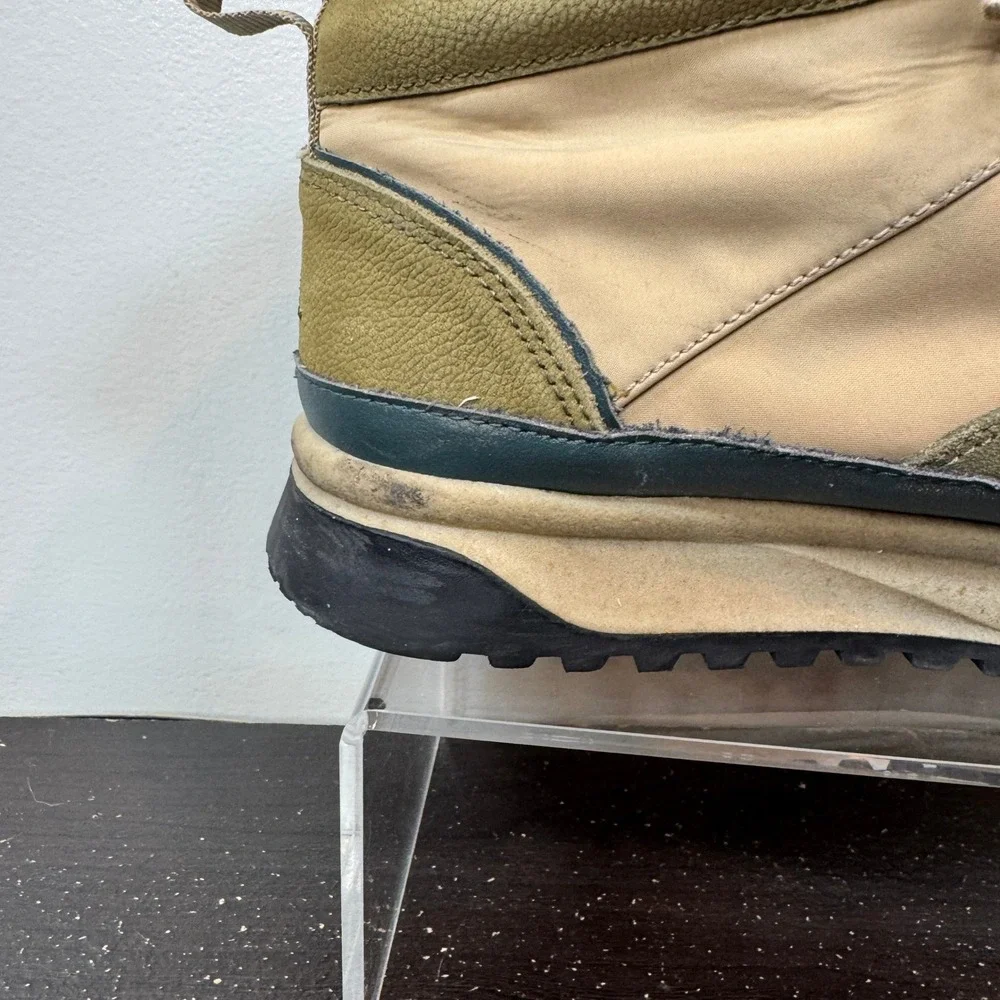 Madewell MWL Court High Top Sneakers Womens 9.5 Olive Green Tan Suede‎ Nylon